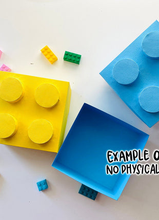 Printable Building Brick Favor Box SVG Template for Cricut