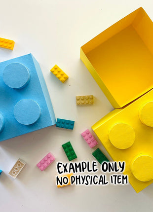 Printable Building Brick Favor Box SVG Template for Cricut