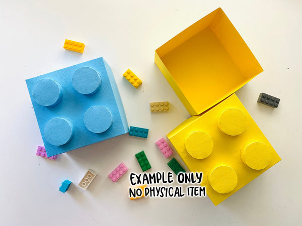 Printable Building Brick Favor Box SVG Template for Cricut