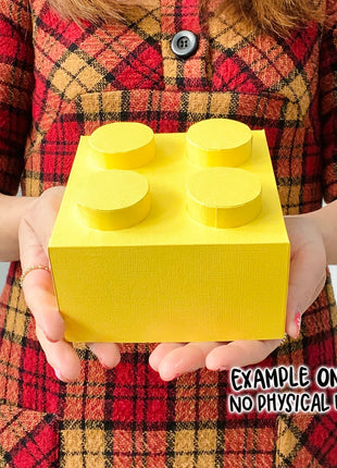 Printable Building Brick Favor Box SVG Template for Cricut