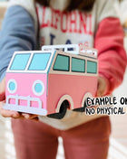 Cute Camper Van Gift Box SVG Template for Cricut