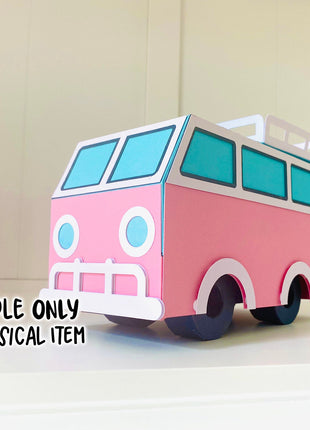 Cute Camper Van Gift Box SVG Template for Cricut