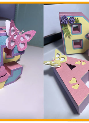 3D Letters SVG Bundle A-Z 0-9 Shaker & Non-Shaker Templates