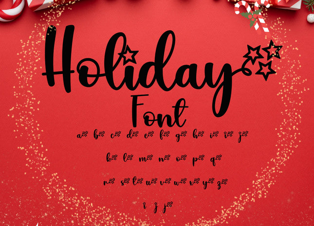 Christmas Script Stars Font Bundle for Cricut, Canva, Procreate