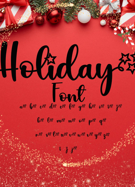 Christmas Script Stars Font Bundle for Cricut, Canva, Procreate