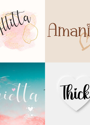 Heart Script Font Bundle – 20 Cursive TTF/OTF Fonts with Hearts