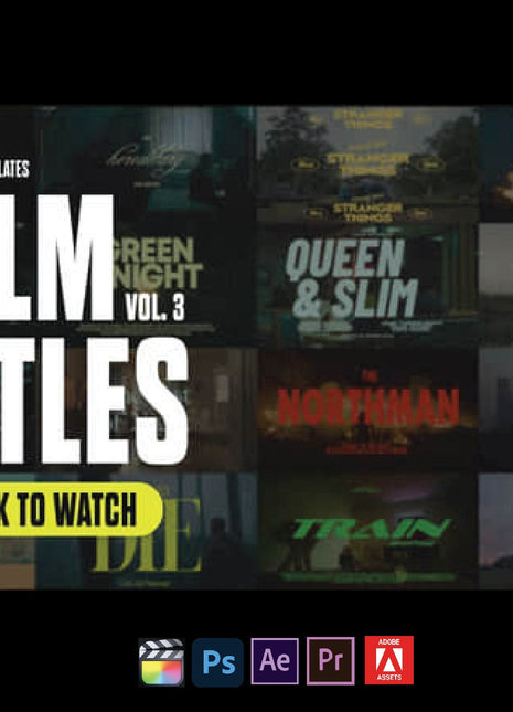 Tropic Cinematic Film Title Templates Pack - 20 Editable Titles