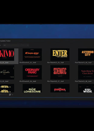 Tropic Cinematic Film Title Templates Pack - 20 Editable Titles