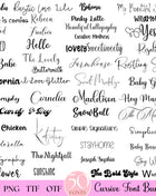 Ultimate 50-Font Bundle TTF OTF SVG PNG for Cricut Canva