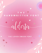 Alderta Handwritten Signature Script Font with Elegant Swash Tails