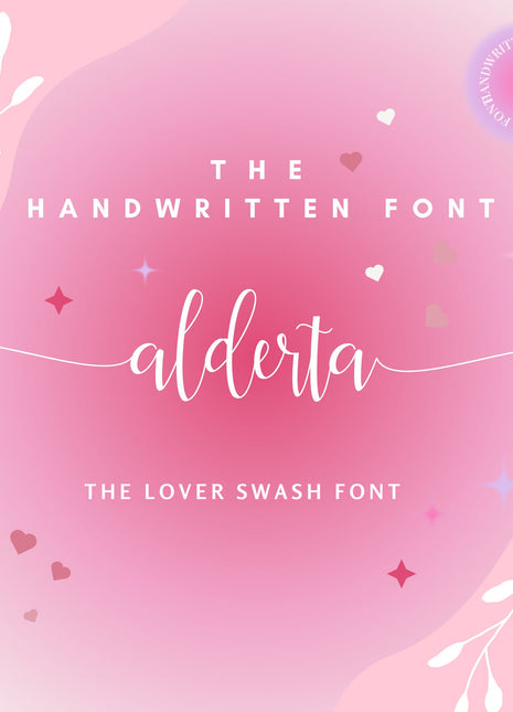 Alderta Handwritten Signature Script Font with Elegant Swash Tails