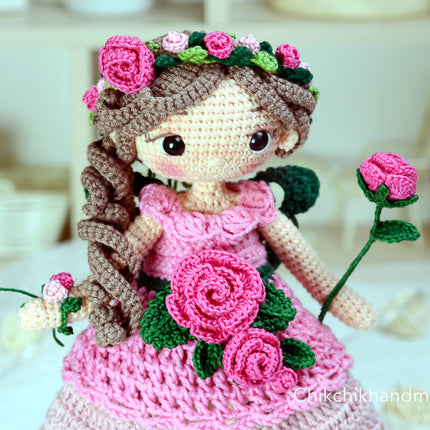 Crochet Fairy Doll Pattern Amigurumi, ISABELLE the Pixie, PDF Tutorial (En, Fr, De, Es, Nl, It)