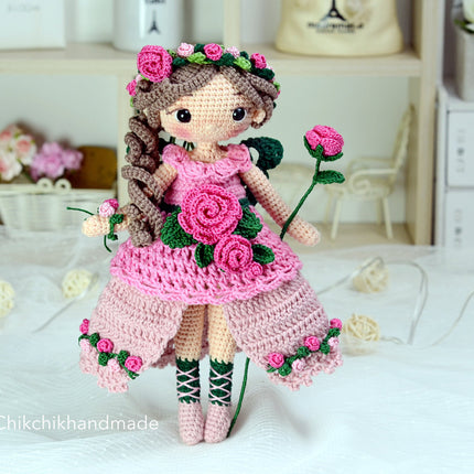 Crochet Fairy Doll Pattern Amigurumi, ISABELLE the Pixie, PDF Tutorial (En, Fr, De, Es, Nl, It)