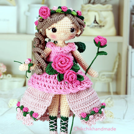 Crochet Fairy Doll Pattern Amigurumi, ISABELLE the Pixie, PDF Tutorial (En, Fr, De, Es, Nl, It)
