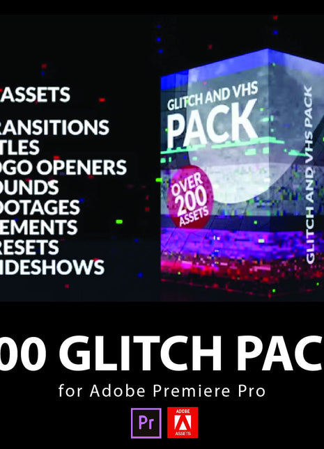 200+ Glitch Pack Bundle for Adobe Premiere Pro Templates