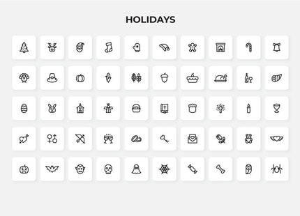 50 Outline Real Estate Icons Pack for Canva Figma Presentations
