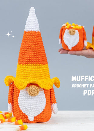 Crochet patterns Halloween gnome bundle with bat and pumpkin, Halloween crochet gnome pattern, Crochet pumpkin pattern, Crochet bat pattern