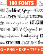 100 Farmhouse Script Font Bundle for Canva, Procreate, Commercial Use