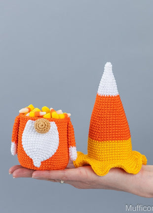 Crochet patterns Halloween gnome bundle with bat and pumpkin, Halloween crochet gnome pattern, Crochet pumpkin pattern, Crochet bat pattern