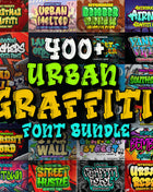 400+ Urban Graffiti Font Bundle TTF & OTF Commercial License