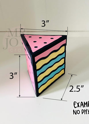 Cartoon Comic Cake Explosion Box SVG Cut Files for Cricut