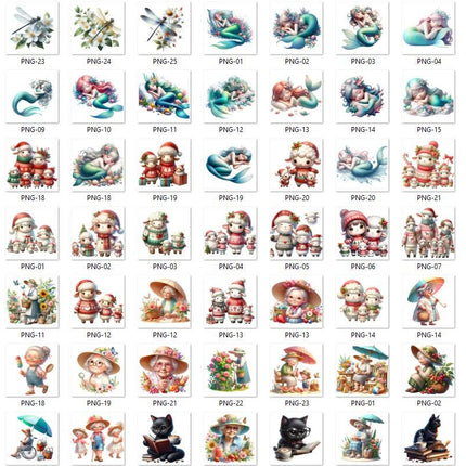 MEGA BUNDLE 6250 Png Design Bundle Cartoon Character PNG Tshirt Mug Tumpler Design 300Dpi High Resolution Transparent Png