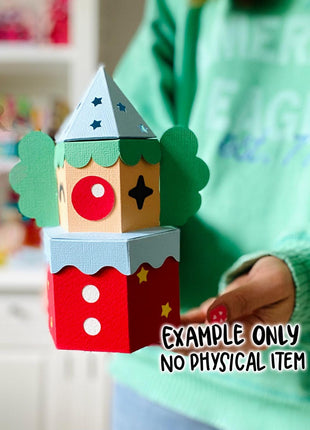 Circus Clown Carnival Explosion Box SVG Kit for Cricut