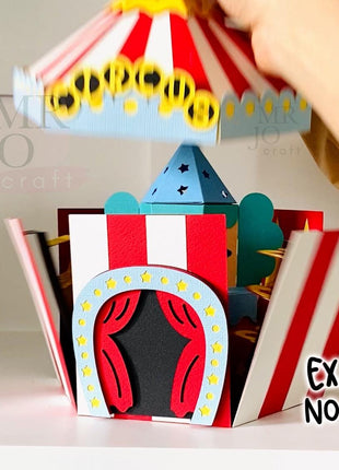 Circus Clown Carnival Explosion Box SVG Kit for Cricut