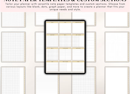 Digital Planner 2025-2027 Hyperlinked GoodNotes Template Apple Google Calendars