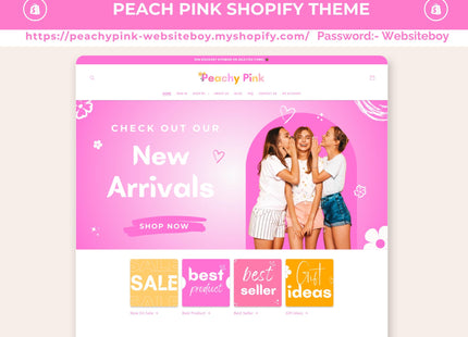 6 Shopify Theme Bundle: Feminine, Minimal, Cute Design, OS 2.0 Ready