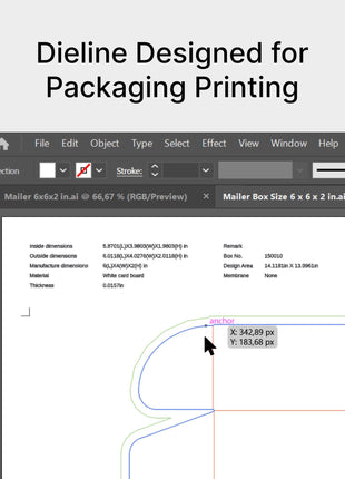 Mailer Box Dieline Templates 6 Sizes Print-Ready AI PDF DXF