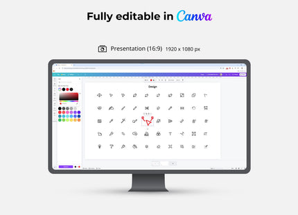 50 Outline Graphic Design Icons Pack Editable Canva SVG Figma