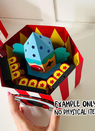 Circus Clown Carnival Explosion Box SVG Kit for Cricut
