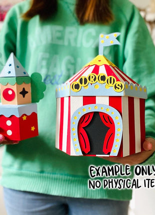 Circus Clown Carnival Explosion Box SVG Kit for Cricut