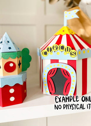 Circus Clown Carnival Explosion Box SVG Kit for Cricut