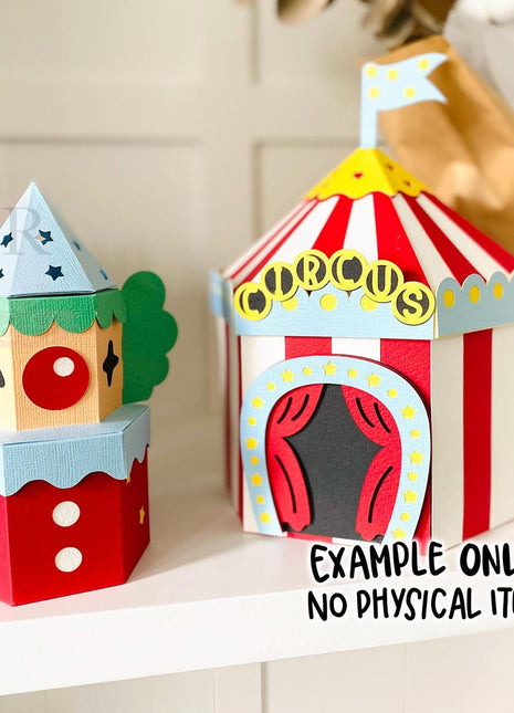 Circus Clown Carnival Explosion Box SVG Kit for Cricut