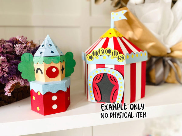 Circus Clown Carnival Explosion Box SVG Kit for Cricut