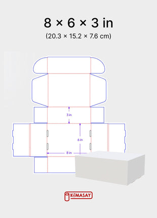 Mailer Box Dieline Templates 6 Sizes Print-Ready AI PDF DXF