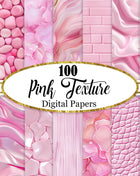 100 Pink Digital Papers Seamless Pink Texture Background Bundle