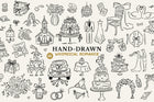 Hand Drawn Whimsical Wedding Clipart Bundle 65 SVG PNG Files