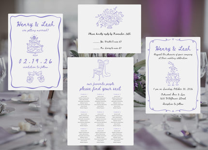 Hand Drawn Whimsical Wedding Clipart Bundle 65 SVG PNG Files