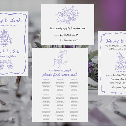 Hand Drawn Whimsical Wedding Clipart Bundle 65 SVG PNG Files