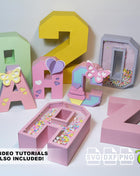 3D Letters SVG Bundle A-Z 0-9 Shaker & Non-Shaker Templates