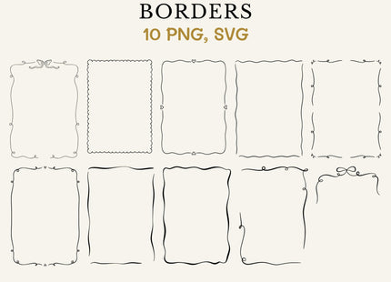 Hand Drawn Whimsical Wedding Clipart Bundle 65 SVG PNG Files