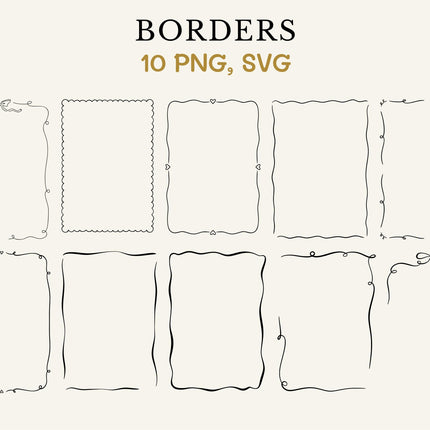 Hand Drawn Whimsical Wedding Clipart Bundle 65 SVG PNG Files