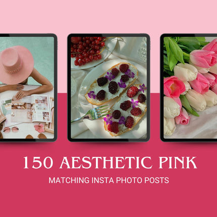 Stock Photo | 150+ Pink Aesthetic Photo | Faceless Photo | MRR PLR | Aesthetic Stock Photo