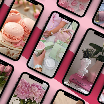 Stock Photo | 150+ Pink Aesthetic Photo | Faceless Photo | MRR PLR | Aesthetic Stock Photo