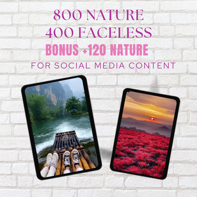 1200+ Nature Reels | Faceless Video | MRR PLR | Stock Video | Faceless Reels