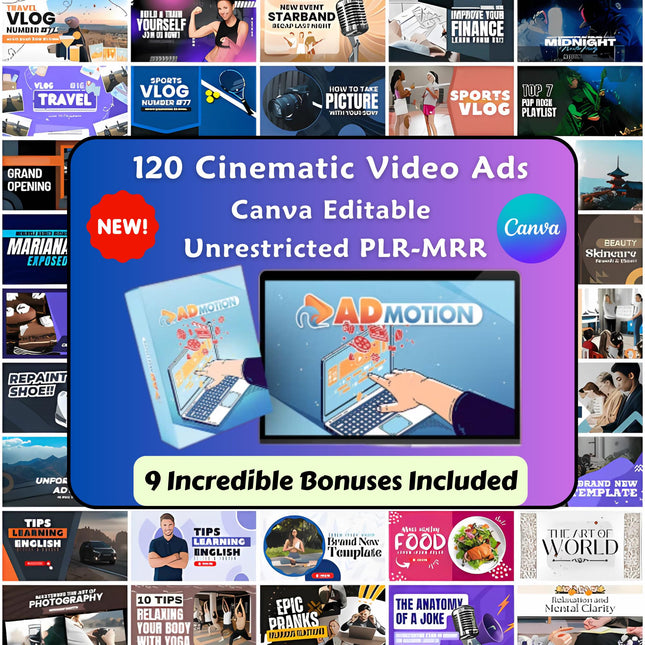 Cinematic Canva Video Templates | Create and Sell HQ Video Ads, Intros, Outros & Animations | No Software Needed | Master Resell Rights