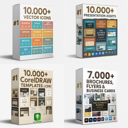 500GB+ Graphic Design Mega Bundle | Fonts, Adobe Assets, SVGs, Lightroom Presets, T-Shirts, Logos, Social Media, Templates, Photoshop, Canva